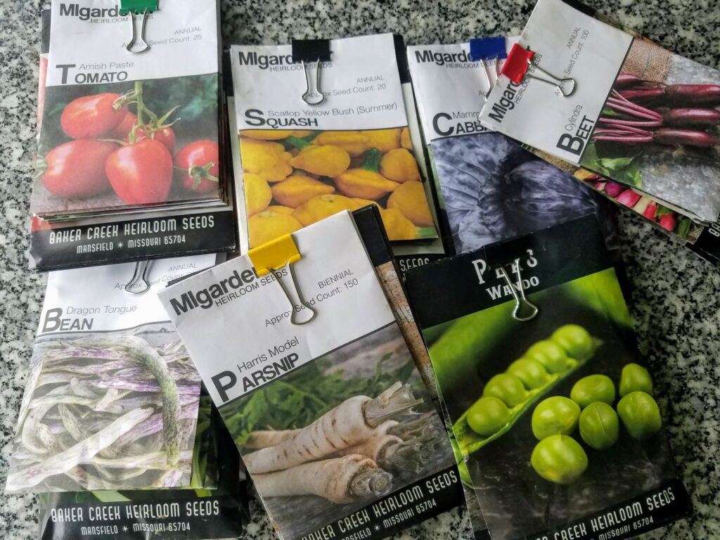 buy and organize seeds
